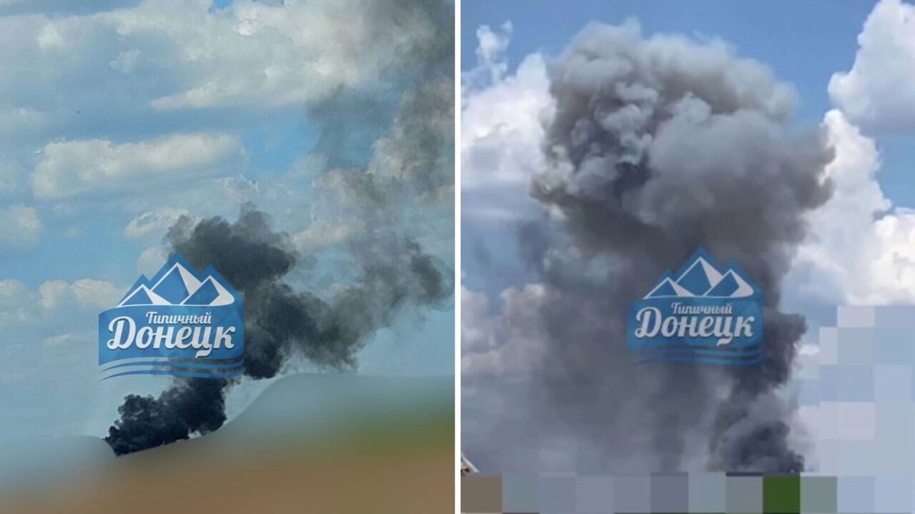 Explosions have been heard in occupied Donetsk and smoke has risen. Photos and videos