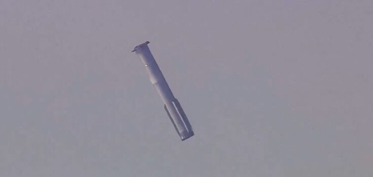 Musk's SpaceX publishes a fiery video of Starship rocket booster splashdown