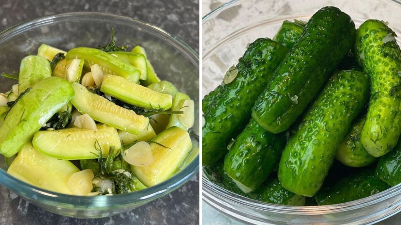 How to marinate zucchini and cucumbers: recipes