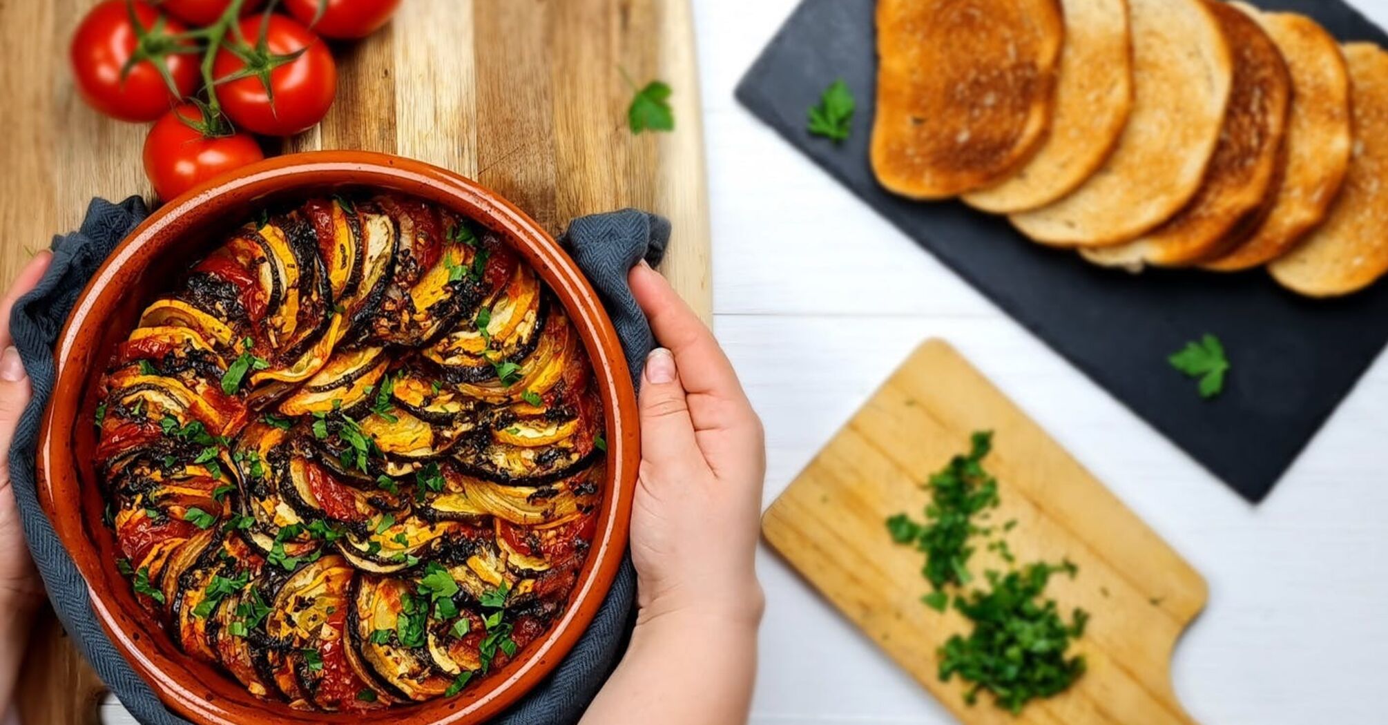 Zucchini and eggplant ratatouille