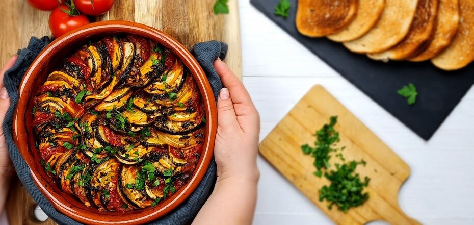 Zucchini and eggplant ratatouille