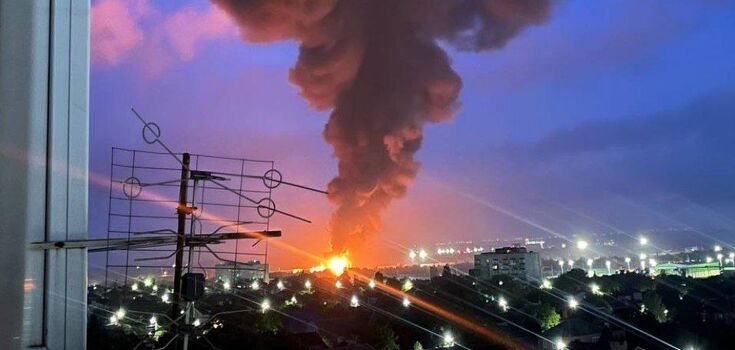 Russia complains of UAV attack on Rostov region as AFU hits oil depot. Video