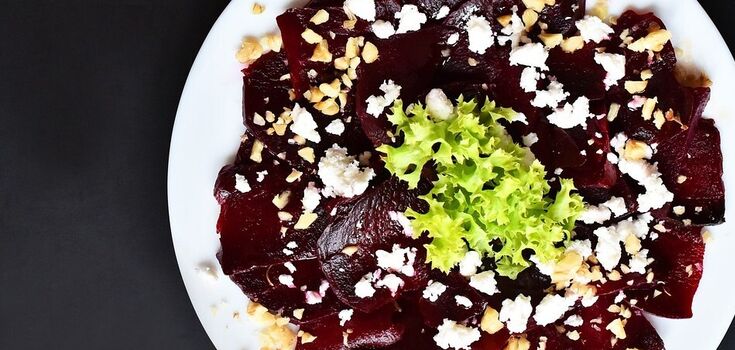 An interesting salad of beets and pickled cucumbers: you do not need mayonnaise