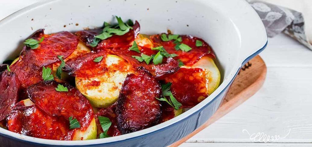 Recipe for a zucchini dish with sausage