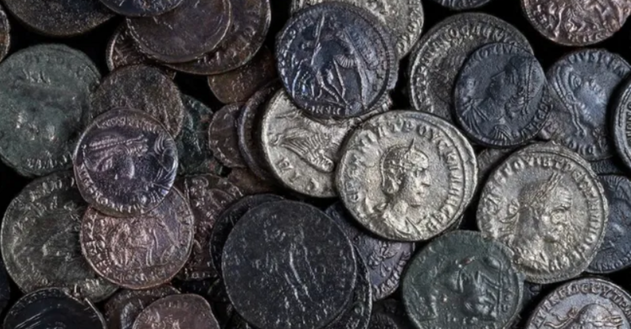 1700-year-old coins from the time of the last Jewish revolt against Roman rule found in Israel. Photo