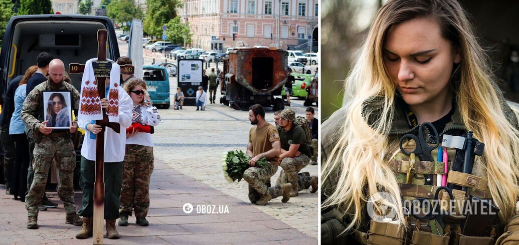 She gave her life for Ukraine: the farewell ceremony for combat medic Iryna Tsybukh has begun in Kyiv. Photos and video