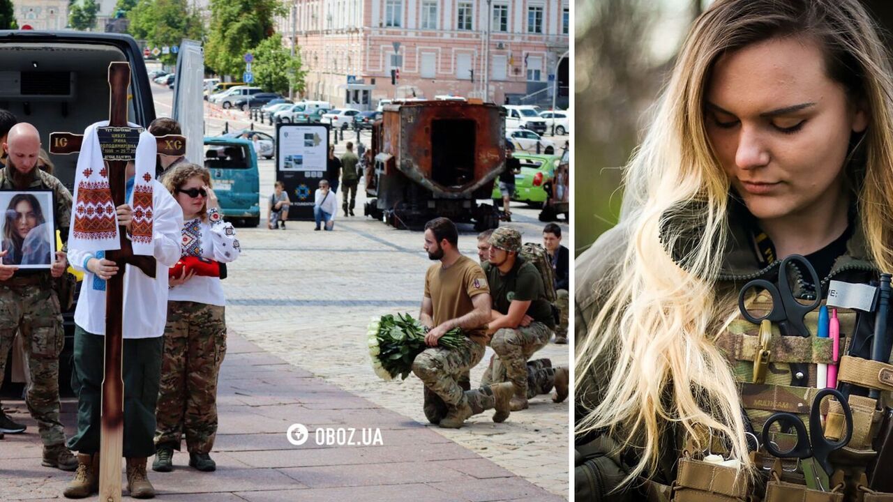 She gave her life for Ukraine: the farewell ceremony for combat medic Iryna Tsybukh has begun in Kyiv. Photos and video