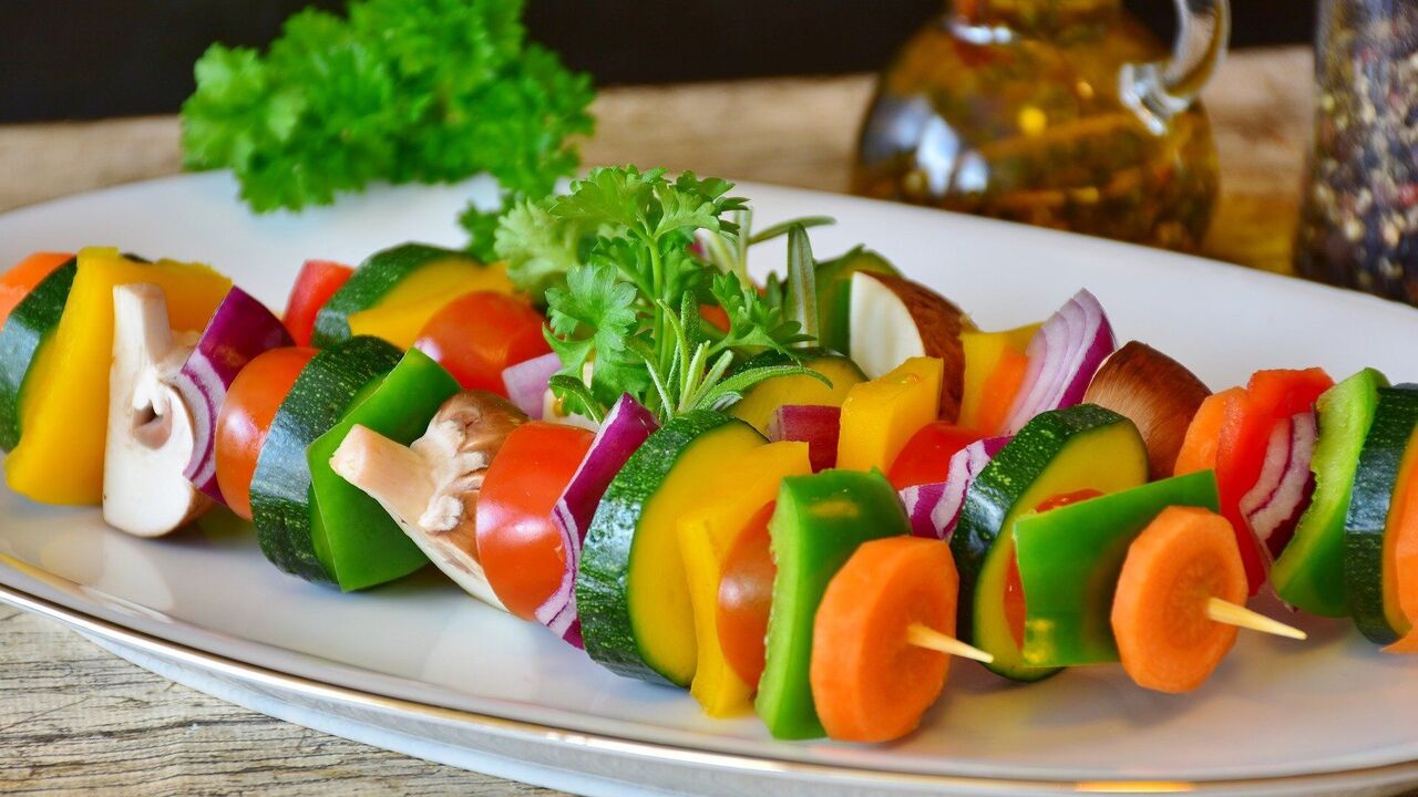 Vegetable skewers