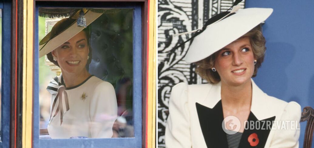 1985 vs 2024. Fani rodziny królewskiej zauważyli niezwykłe podobieństwo na zdjęciach księżnej Diany i Kate Middleton