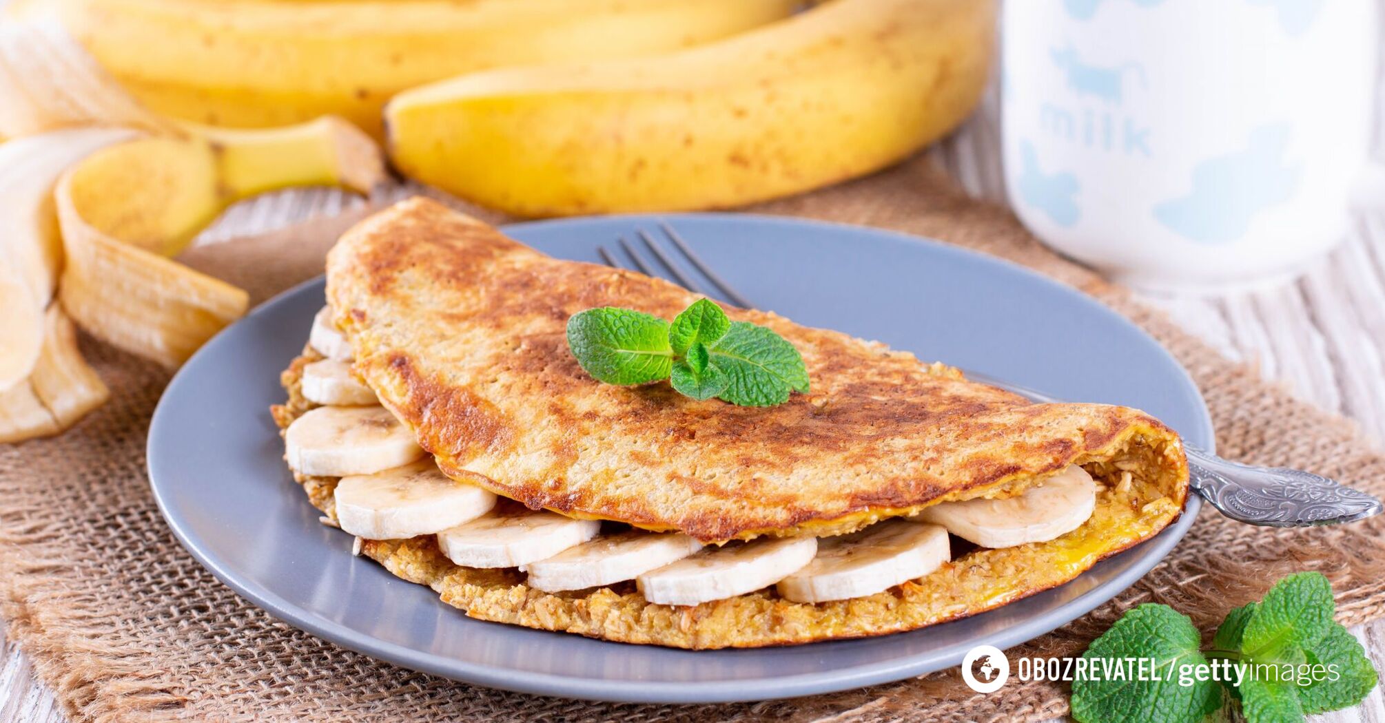 Oatmeal pancake with banana