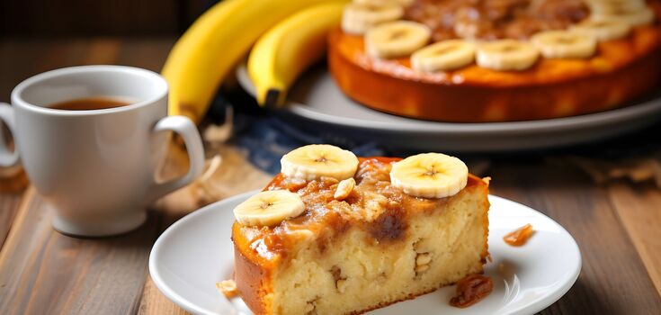 Banana pie with caramel sauce and nuts: how to prepare a delicious dish in a hurry
