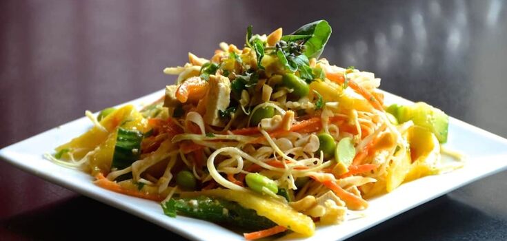 Spicy Asian-style salad of juicy Ukrainian vegetables