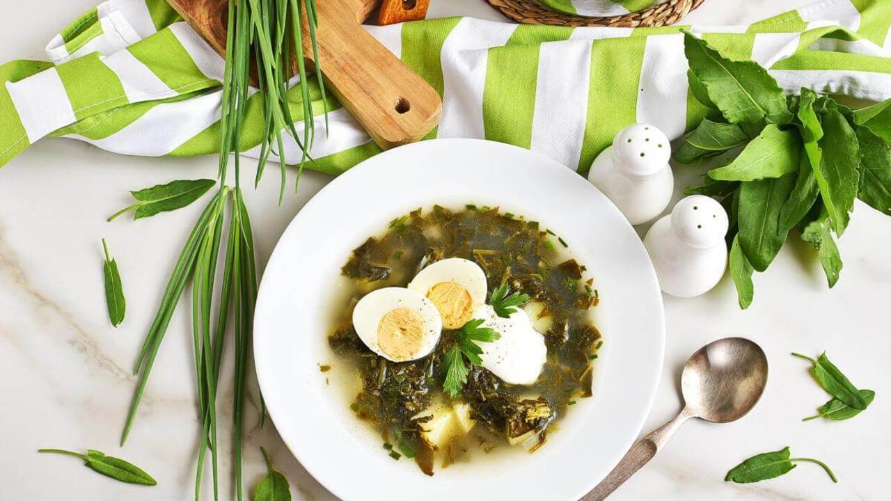 When to add sorrel to green borscht so that the ingredients are not raw: the perfect recipe