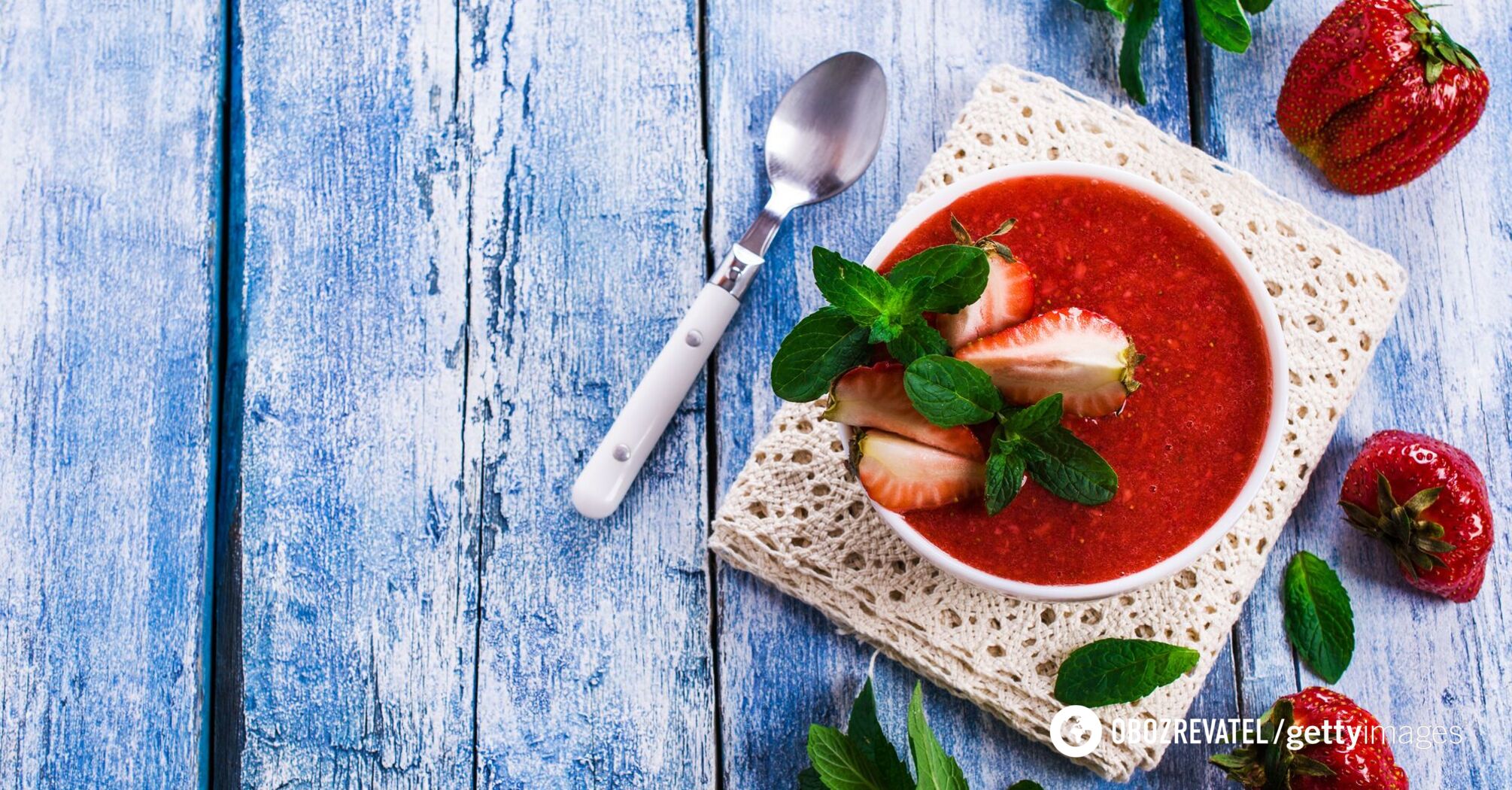 Strawberry gazpacho