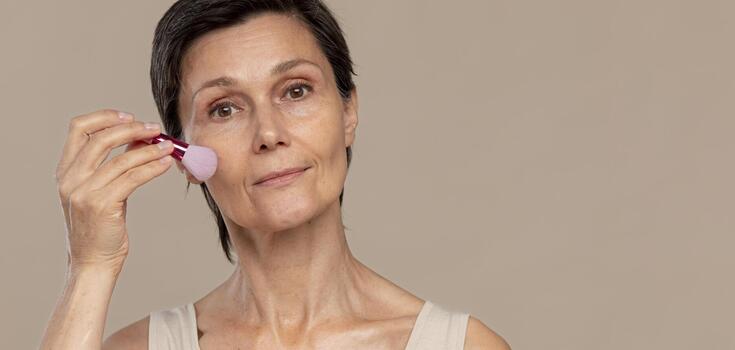 How to lift your face with blush: a life hack for mature skin