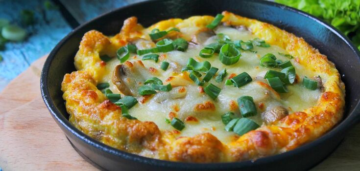 Baked omelet that turns out very puffy and tender
