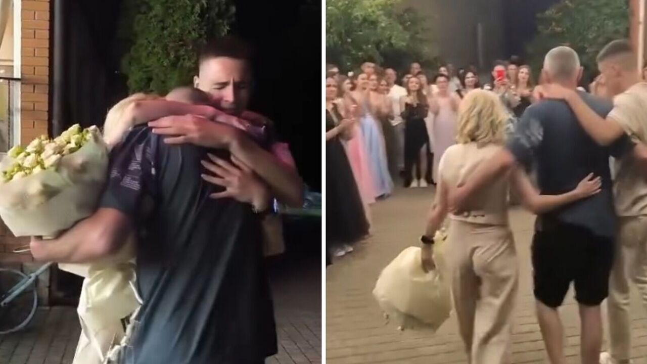 After 27 months of captivity: Snake island defender Volodymyr Abazher returned home for his son's graduation. A touching video
