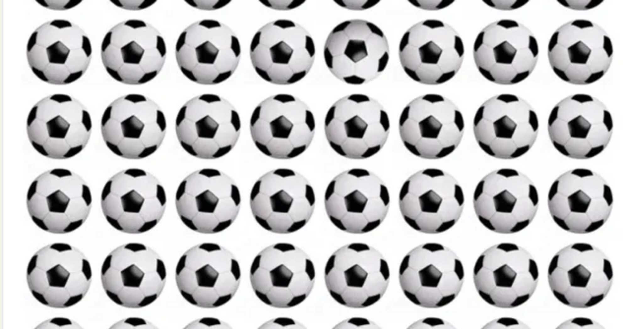 Soccer puzzle for the attentive: find the strange ball in the picture