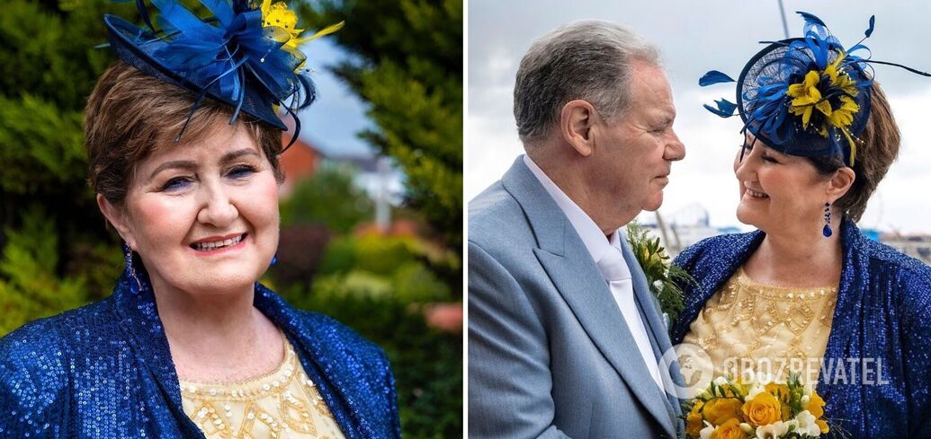 In the colors of the flag of Ukraine: the iconic singer of the 70s Denise Nolan married her fiancé after 47 years of marriage. Photos and videos