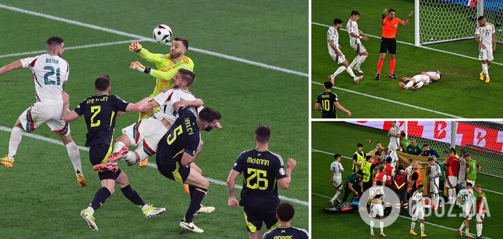 The titled football player in the Euro 2024 match was seriously injured and was urgently hospitalized. Video