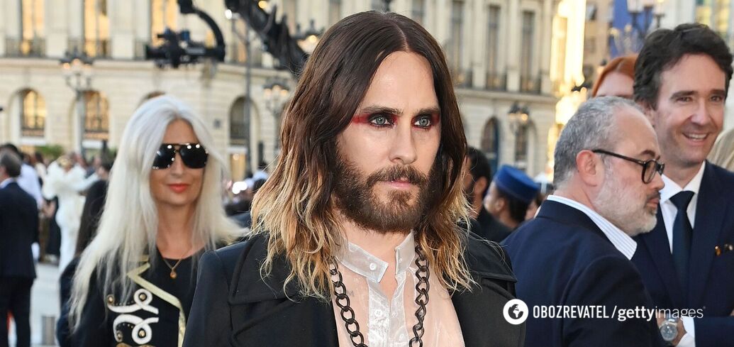 Jared Leto went out in public in underpants and a transparent shirt with a cross: fans did not appreciate it. Photo