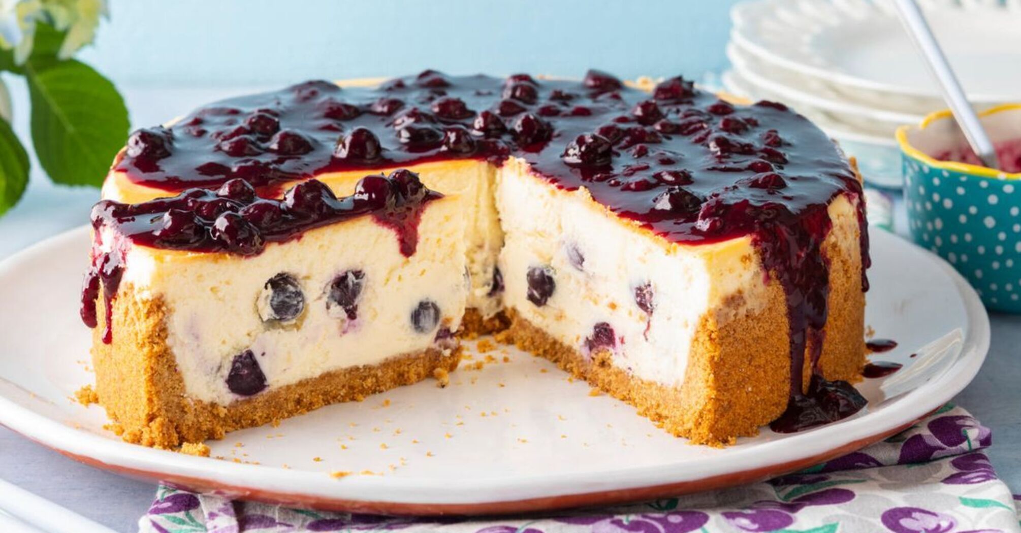 Moist blueberry cheesecake: better than any sponge cake 