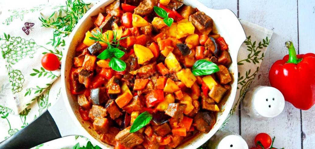 Simple hearty meat and vegetable dinner dish: 20 minutes to prepare