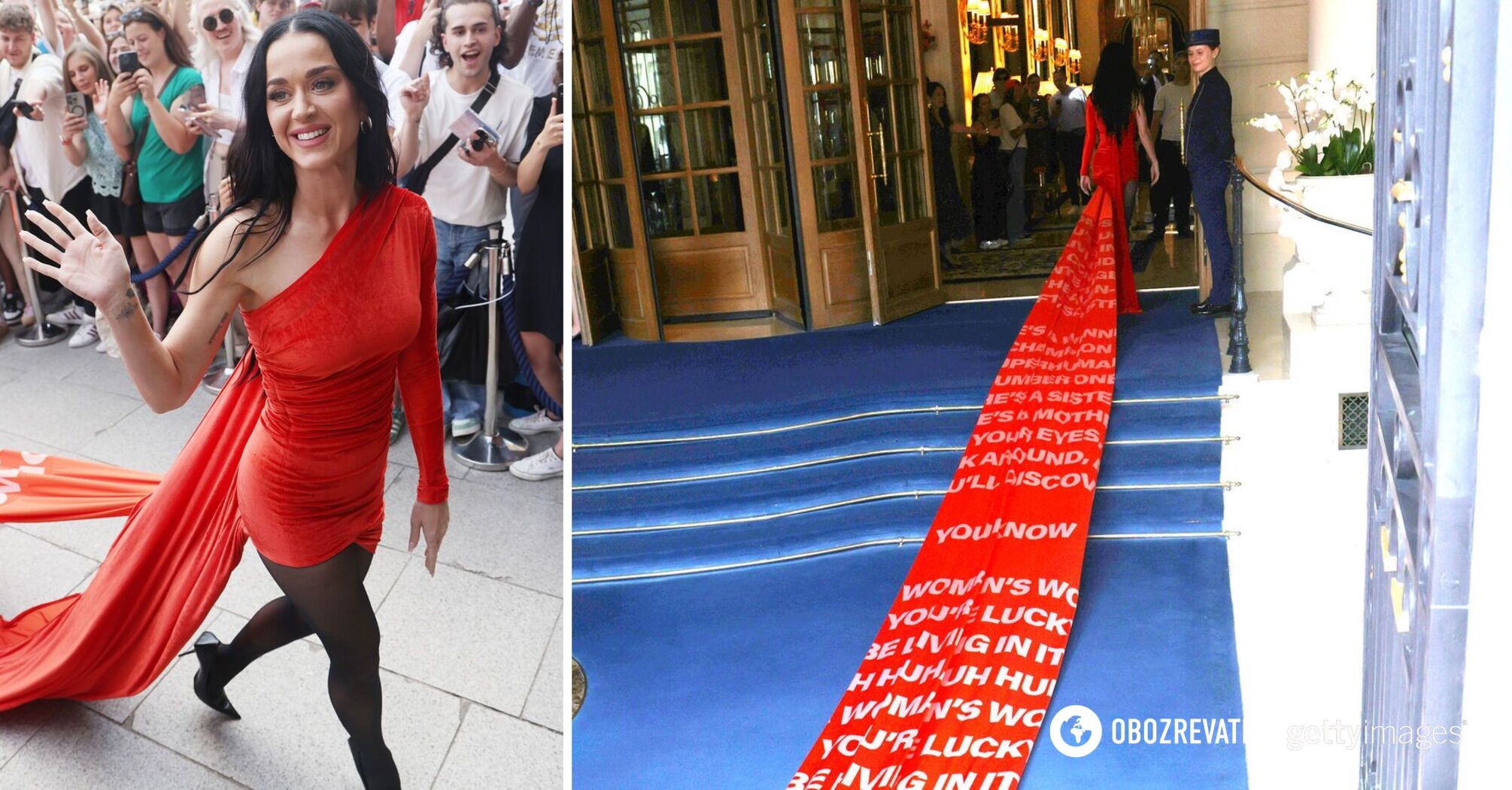 Katy Perry shocked in a short dress with an almost 100-meter train: what is her secret