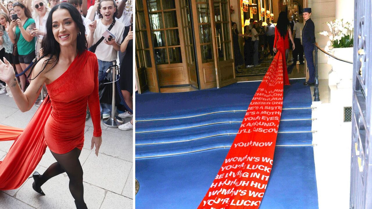 Katy Perry shocked in a short dress with an almost 100-meter train: what is her secret