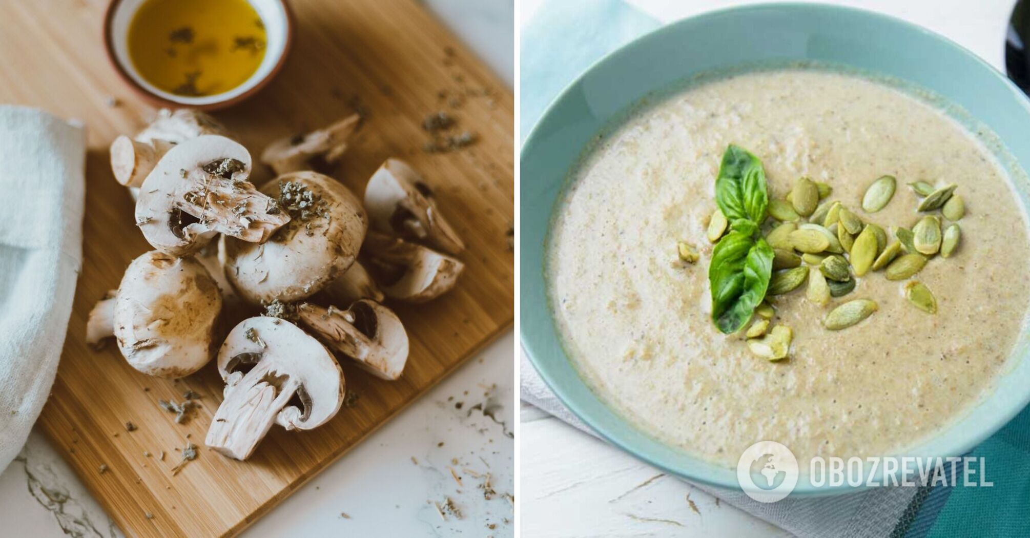 Delicious cream of mushroom soup