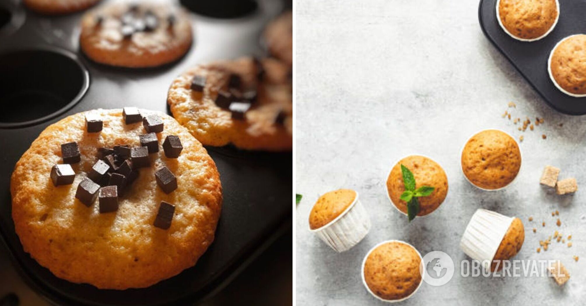 Quick banana muffins in 15 minutes: without milk, yogurt and sugar