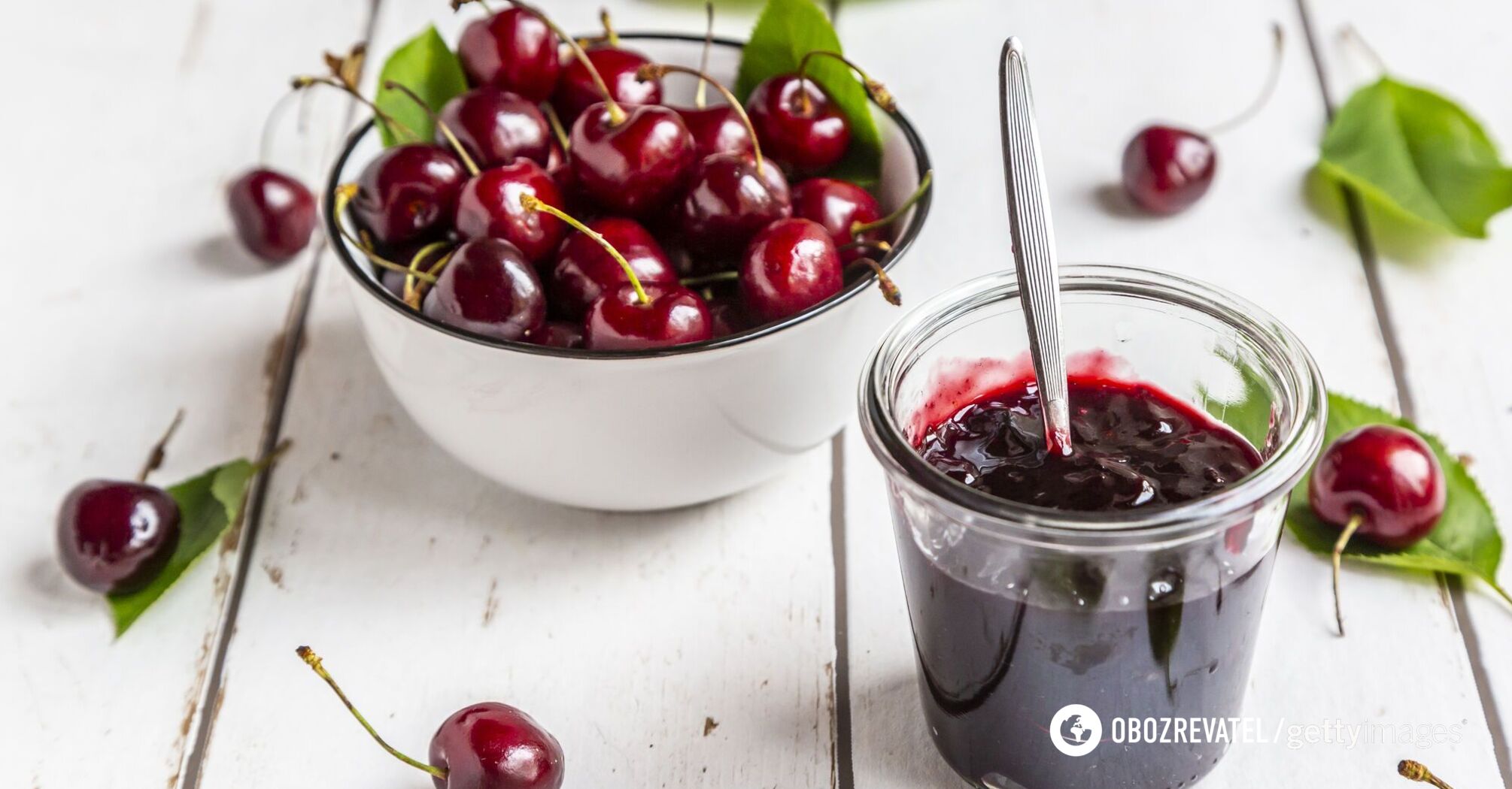 Delicious cherry jam