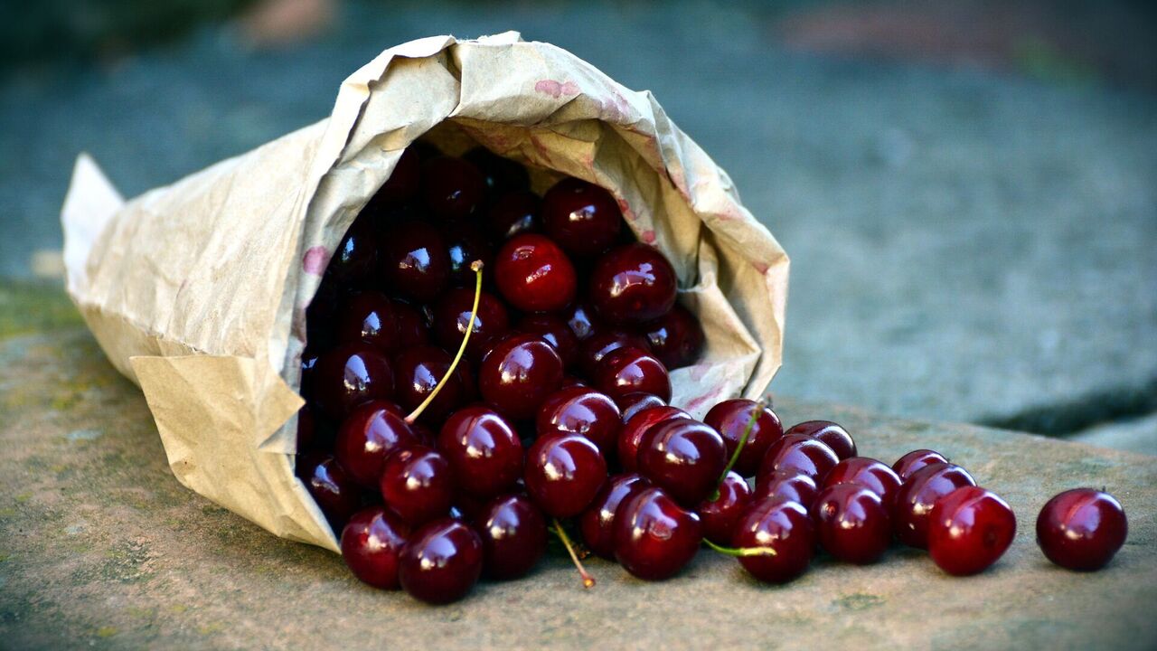Home-grown cherries