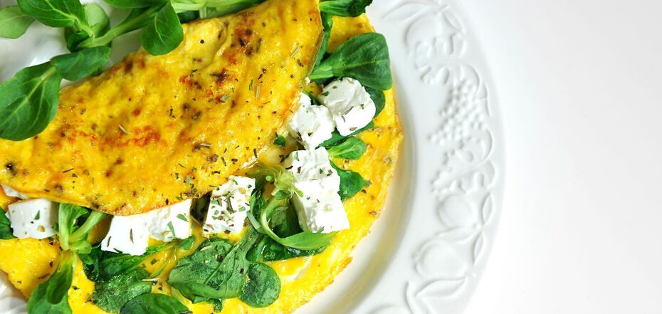 Omelet without milk and flour