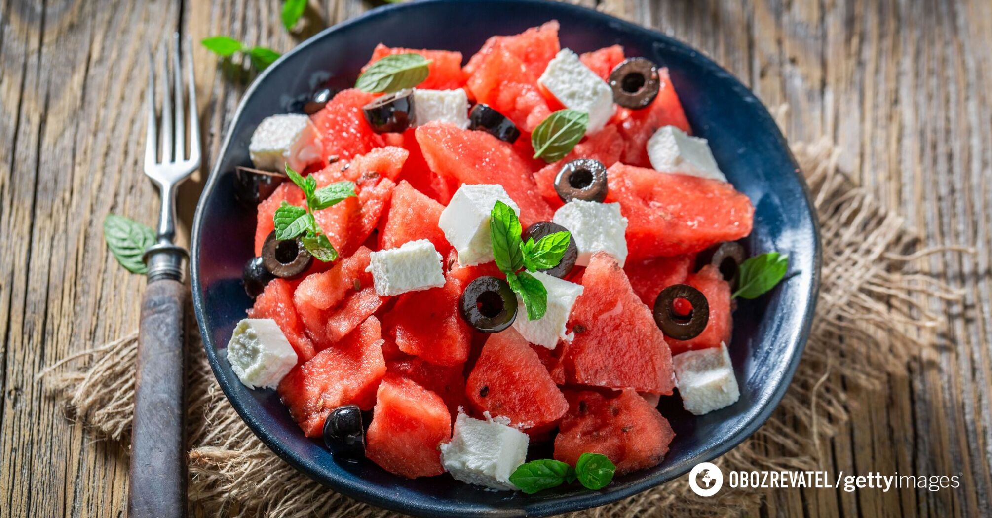 Watermelon and feta salad