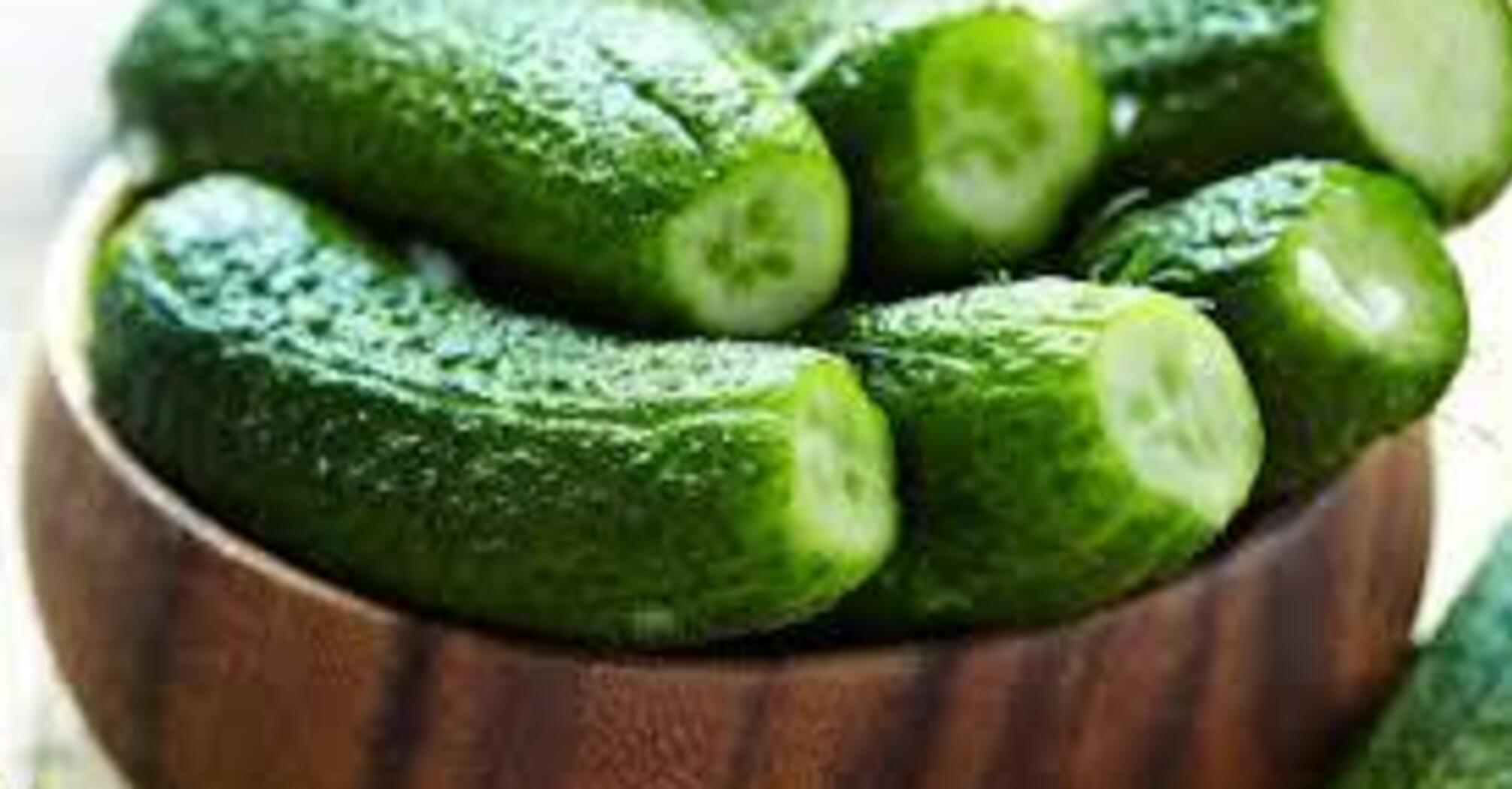 How not to store fresh cucumbers: they will quickly wither and become soft