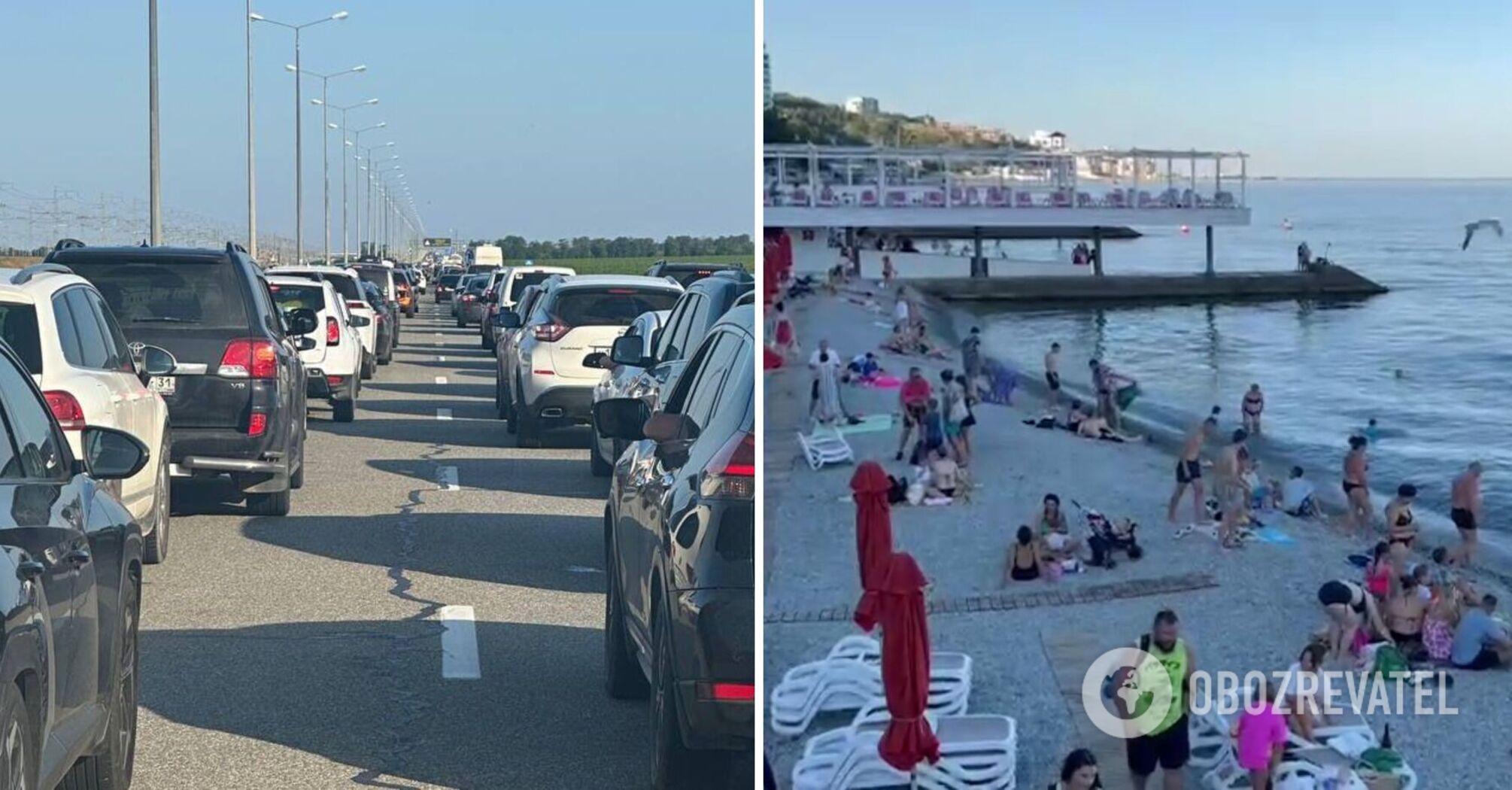 Russians boast of a 3-hour long queue in front of the Crimean bridge: allegedly, tourists have "dumped" there