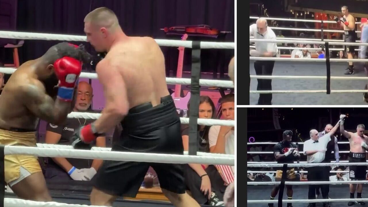 The undefeated Ukrainian heavyweight won the fight early with four knockdowns. Video