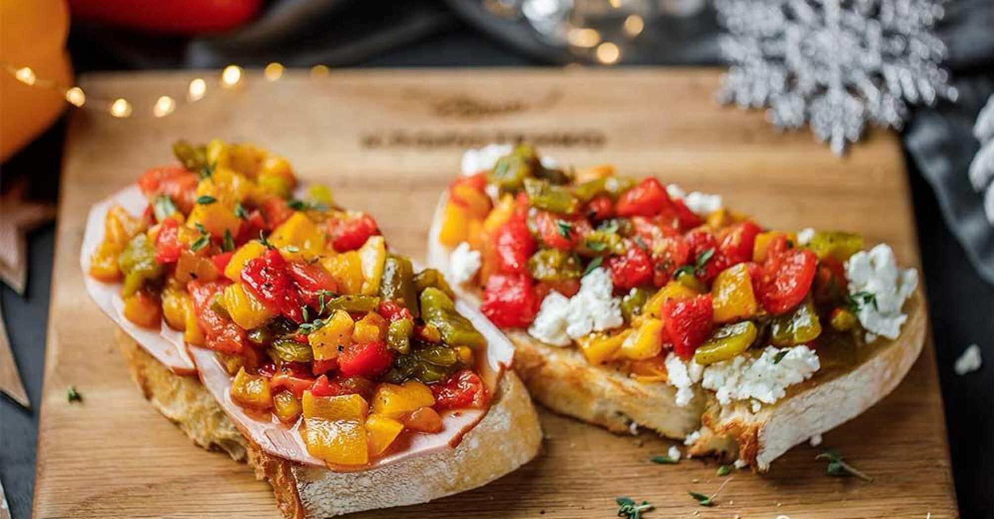 Sandwiches with peppers