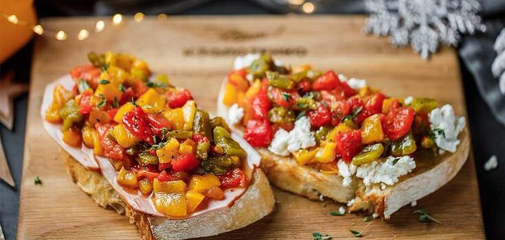 Sandwiches with peppers