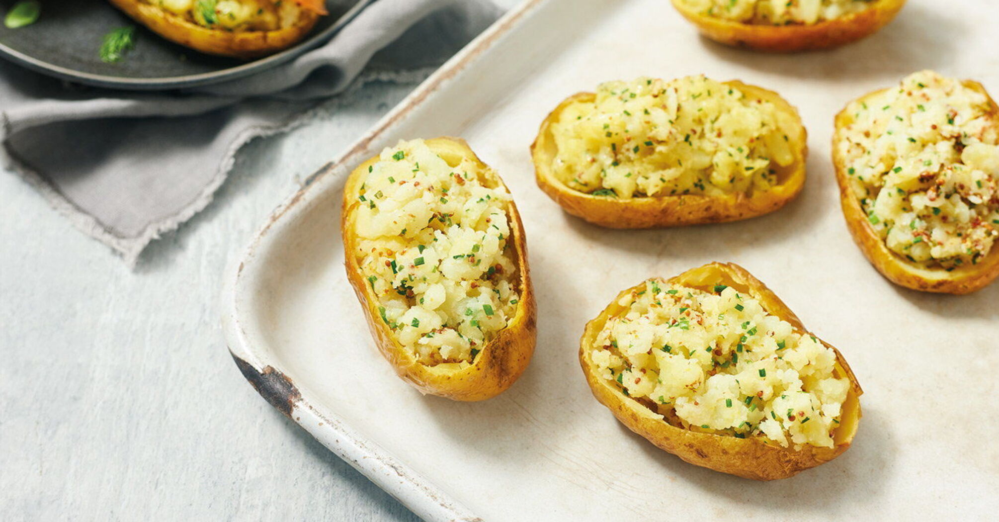 Recipe for potatoes with a filling