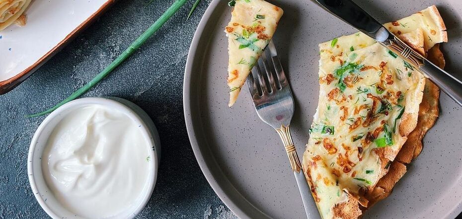 Recipe for pancakes with herbs