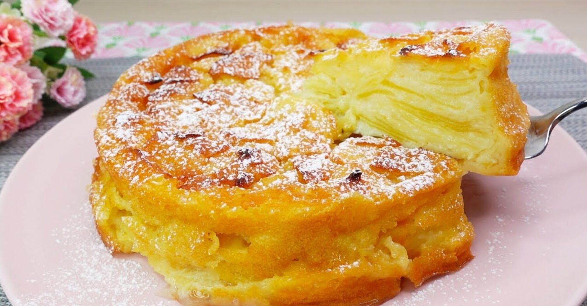 Moist apple pie instead of charlotte: it's easy to make