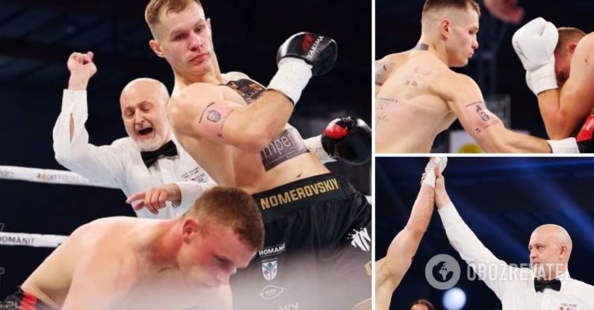 The undefeated Ukrainian boxer won the fight by knockout in two minutes. Video