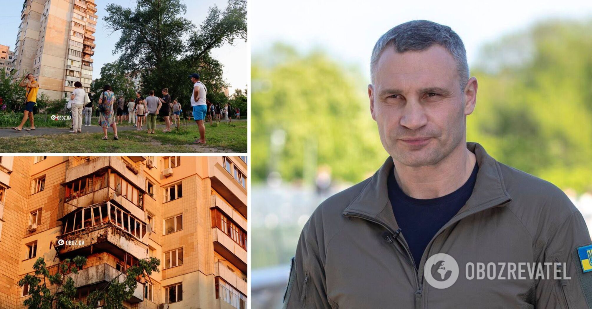 Burmistrz Kijowa opowiada o stanie uszkodzonego domu w Obolonie
