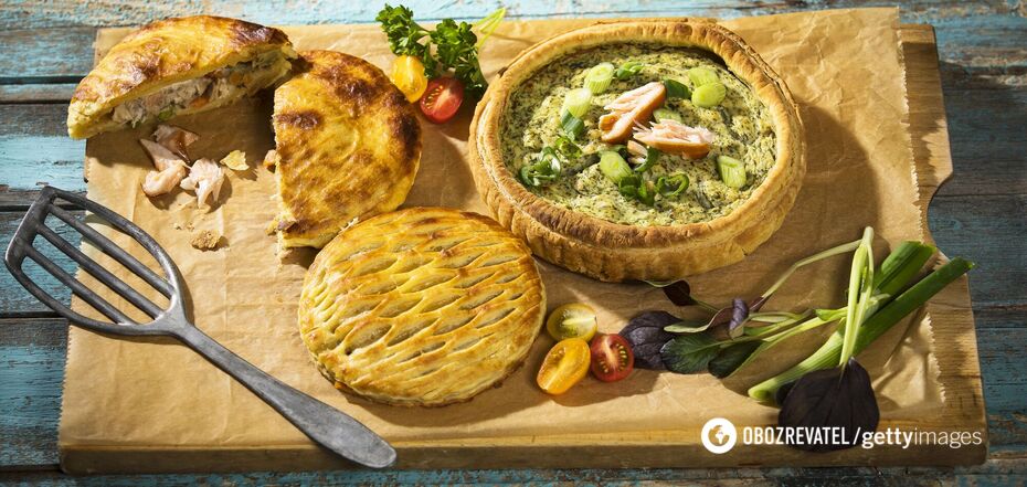 Pies with seafood