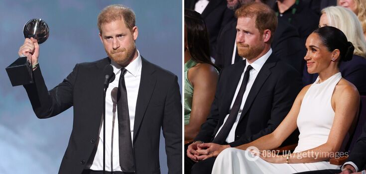 Prince Harry received an award that caused a scandal earlier: Meghan Markle supported him in an exquisite look