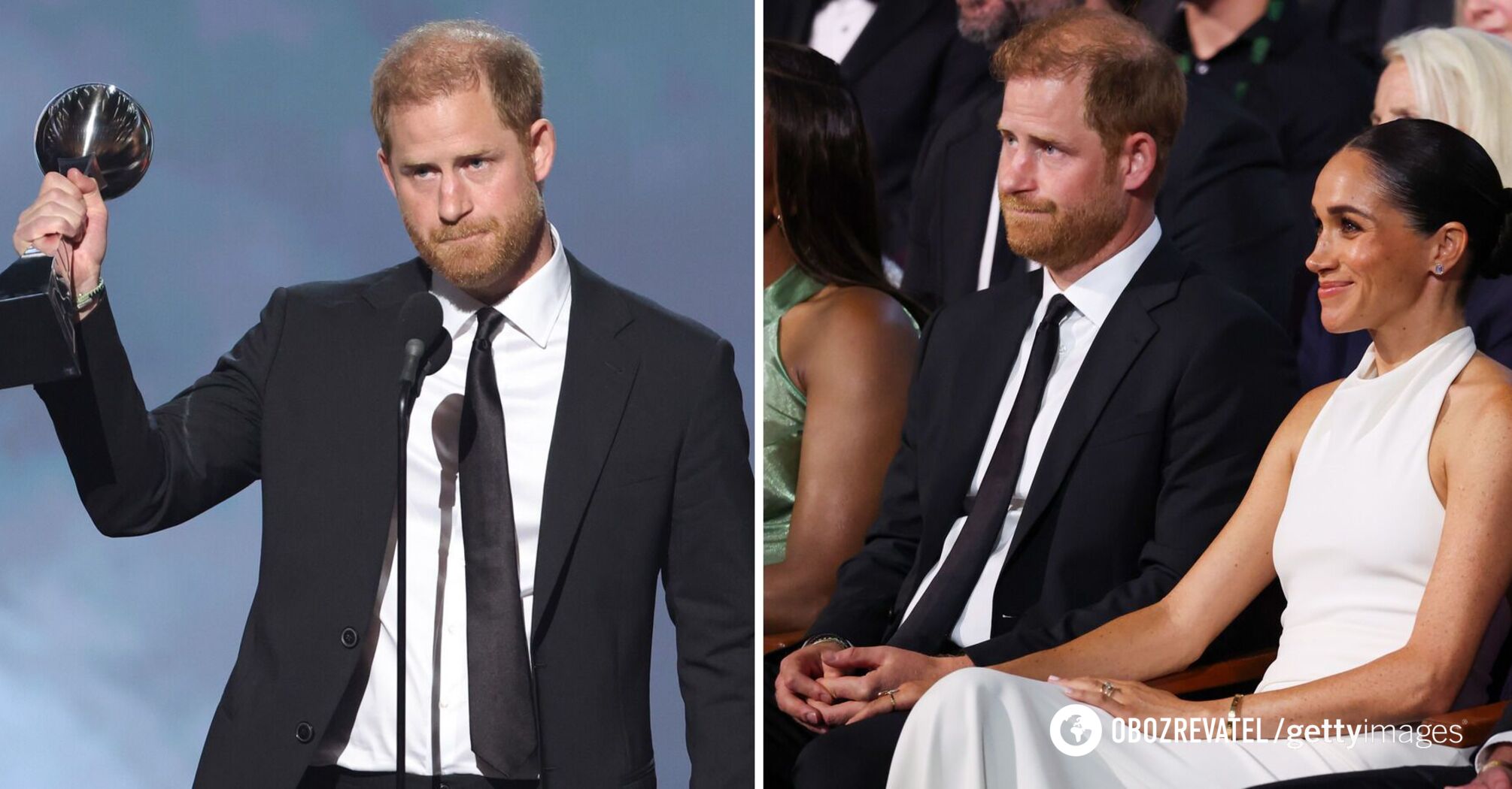 Prince Harry received an award that caused a scandal earlier: Meghan Markle supported him in an exquisite look