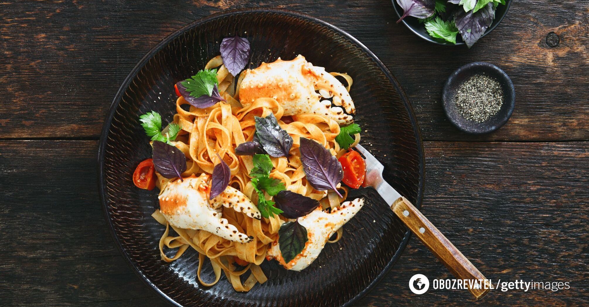 Pasta with seafood
