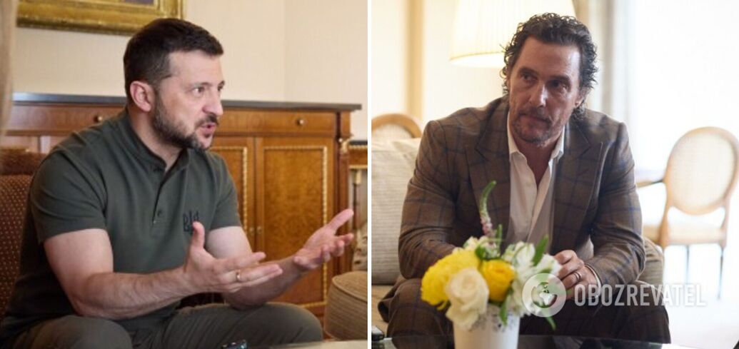 Zelenskyy met with Matthew McConaughey and his wife in the United States: what the actor was offered